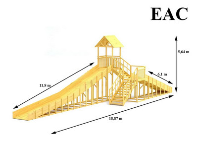 Зимняя горка TORUDA Север wood-9/3 (скат 11,8 м и 6,1 м)