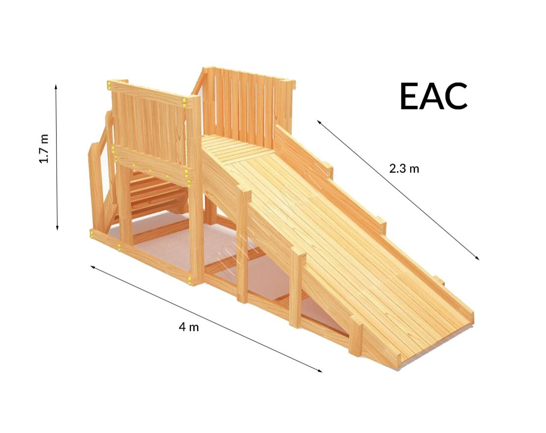 Зимняя горка TORUDA Север wood-1 (скат 2.3 м)